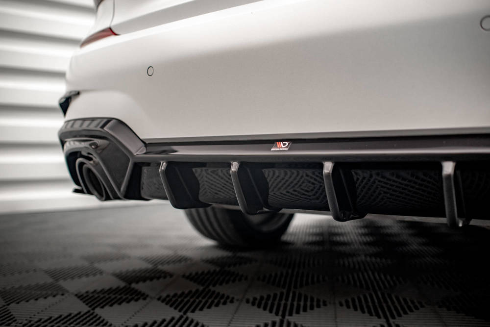 Diffuser passend voor BMW 3 Serie M Pakket G20 G21 Maxton Glans Zwart