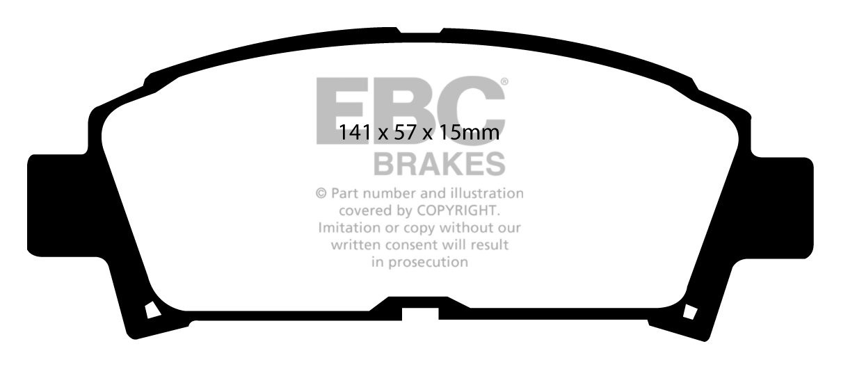 EBC Brakes TOYOTA Avensis 2.0 TD (CDT220) 2000-2001 Remblokken v