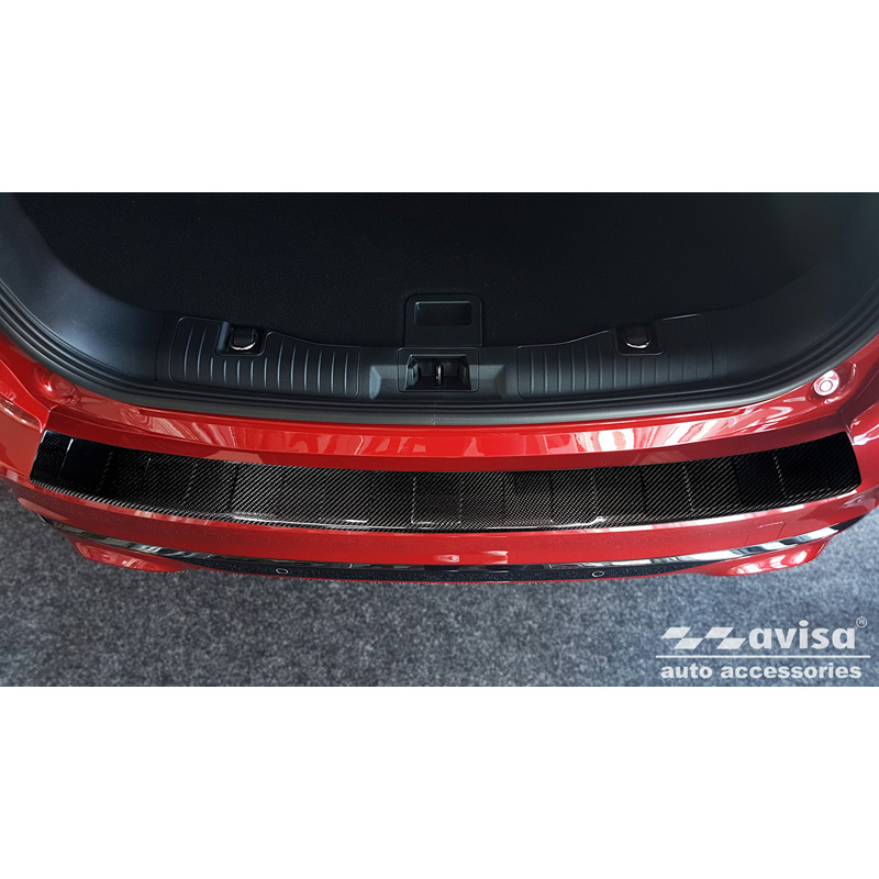 Real 3D Carbon Rear bumper protector  Ford Kuga III ST-Line/Vignale/Hybrid 2019-2024 & FL 2024- 'Ribs'