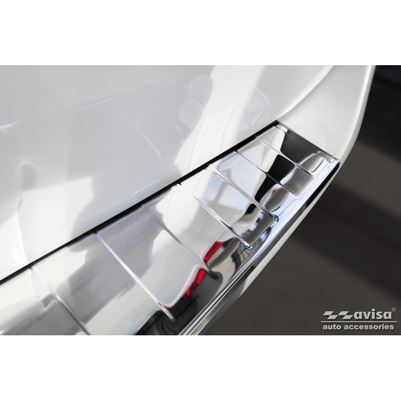 Chrome Stainless Steel Rear bumper protector  Mercedes Vito / V-Class 2014-2019 & Facelift 2019- 'Ribs' 'XL'