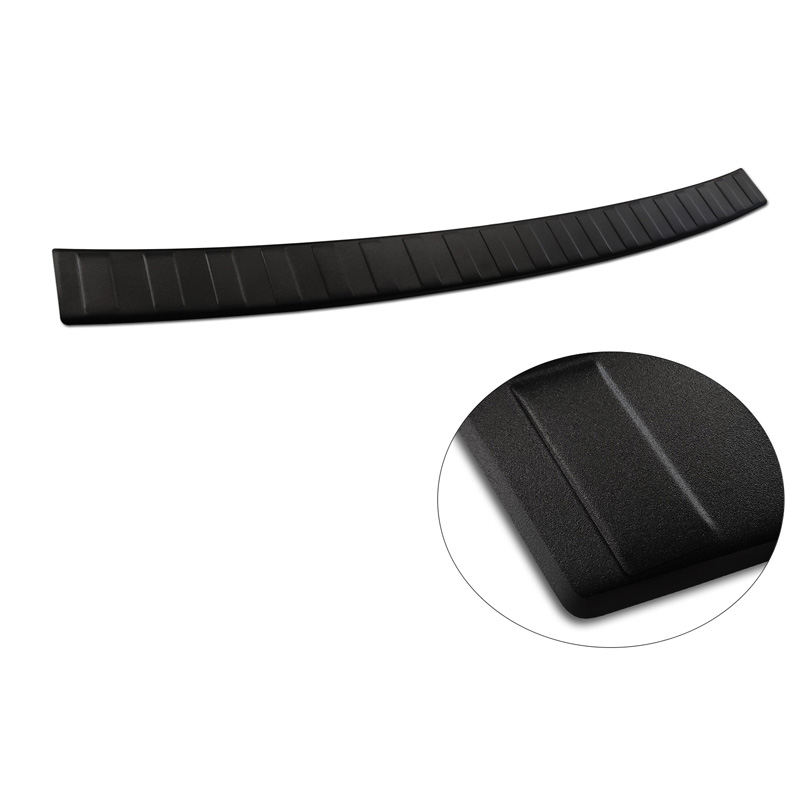 Matt Black Stainless Steel Rear bumper protector  Mercedes GLC 5-doors 2015-2019 & FL 2019- 'Ribs'