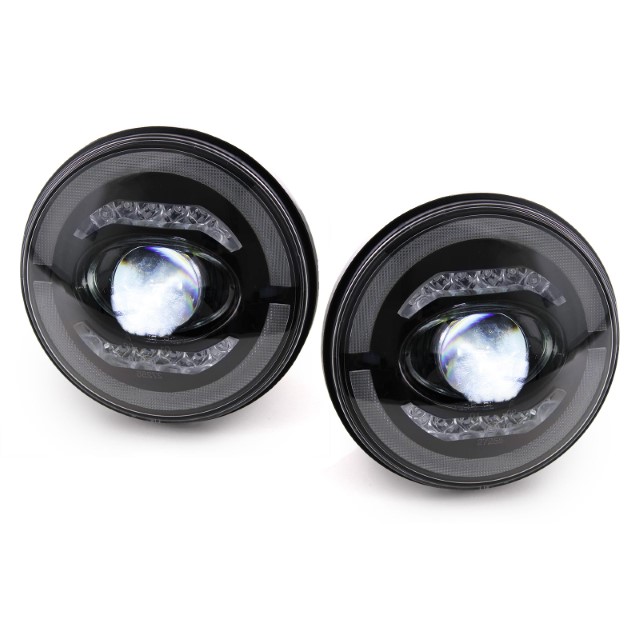 Headlights VW Golf I / II / Beetle / Jeep Wrangler / Defender Full LED HQ