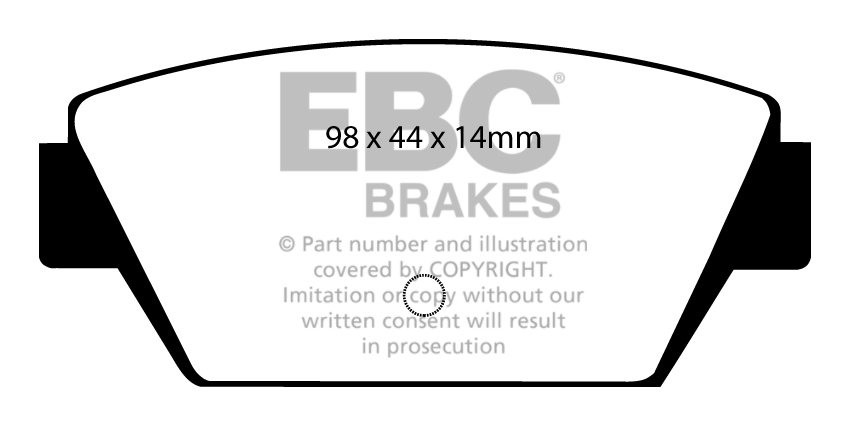 EBC Brakes MITSUBISHI Colt 1.6 GTi (C53A) 88-90 Remblokken achte
