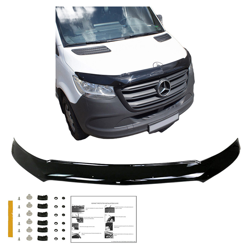 Bonnet Protector  Mercedes Sprinter W907 2018- - Gloss black