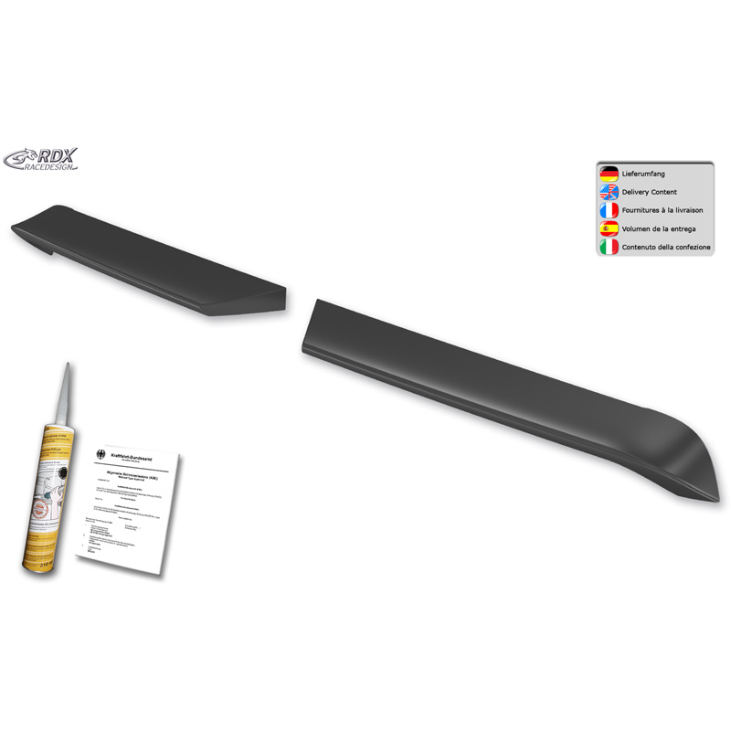 RDX Racedesign Roof spoiler  Renault Master IV / Nissan Interstar 2024- (H2) (with 2 barn doors) (PU)