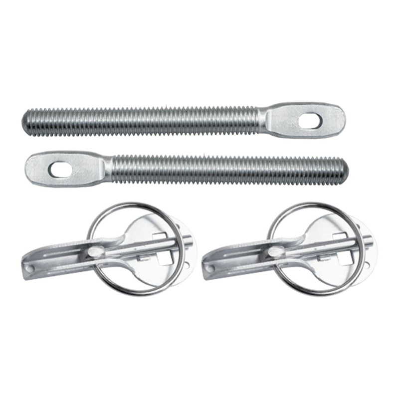 Simoni Racing Universal Bonnet Hooks Type 4 - Silver - Quick Release