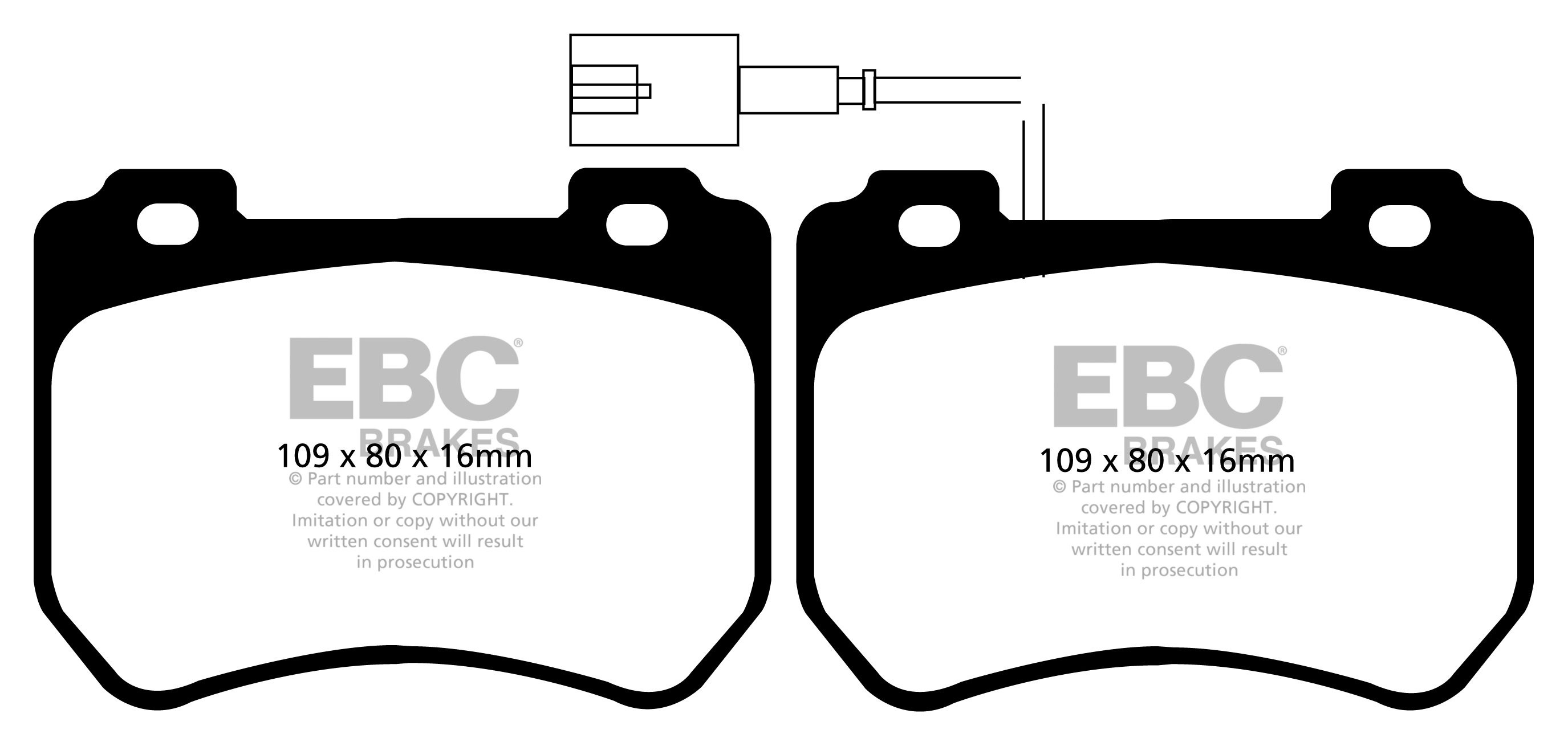 EBC Brakes ALFA ROMEO Brera 2.0 TD 2009-2010 Remblokken voorzijd