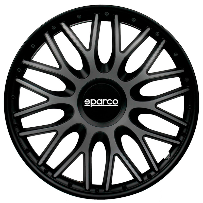 Sparco Wheel Covers Roma - 15-inch - Grey/Black - Set of 4 pieces