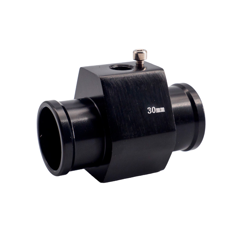 Simoni Racing Water Temperature Sensor Fitting - Black Anodized Aluminium - Ø30mm