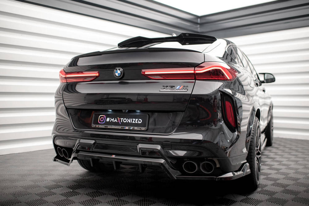 Diffuser passend voor BMW X6 M F96 Maxton Glans Zwart