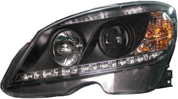 Headlights Mercedes C-Class W204 07-11 Black
