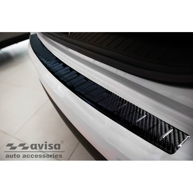 Real 3D Carbon Rear bumper protector  Kia Sportage IV Facelift 2018-2021 'Ribs'