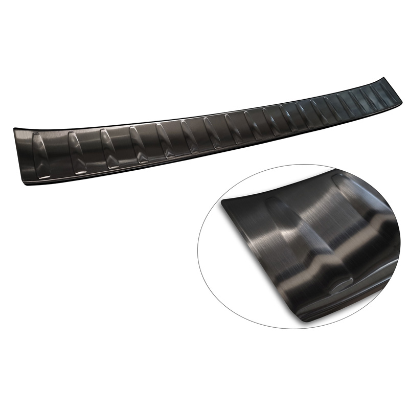 Black Stainless Steel Rear bumper protector  Volkswagen ID.Buzz + Cargo 2022- 'Ribs'