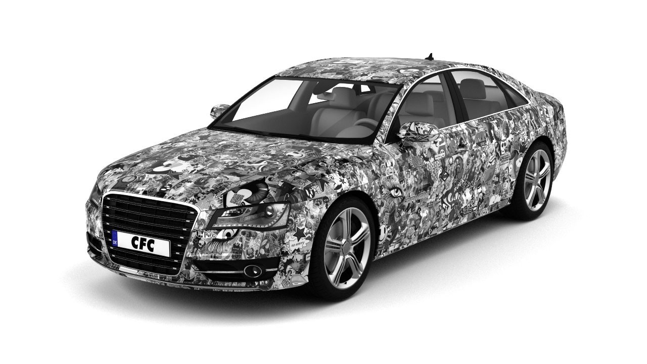Car wrapping film for full vehicle wrapping CFC Stickerbom