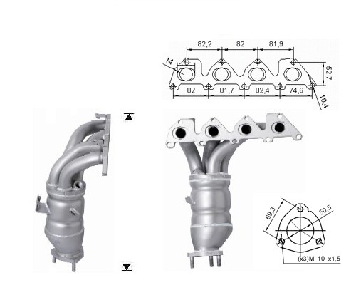 VW GOLF V 1.4i 16V 1390 cc 59 Kw / 80 cv BUD Magnaflow CAT Bouwj