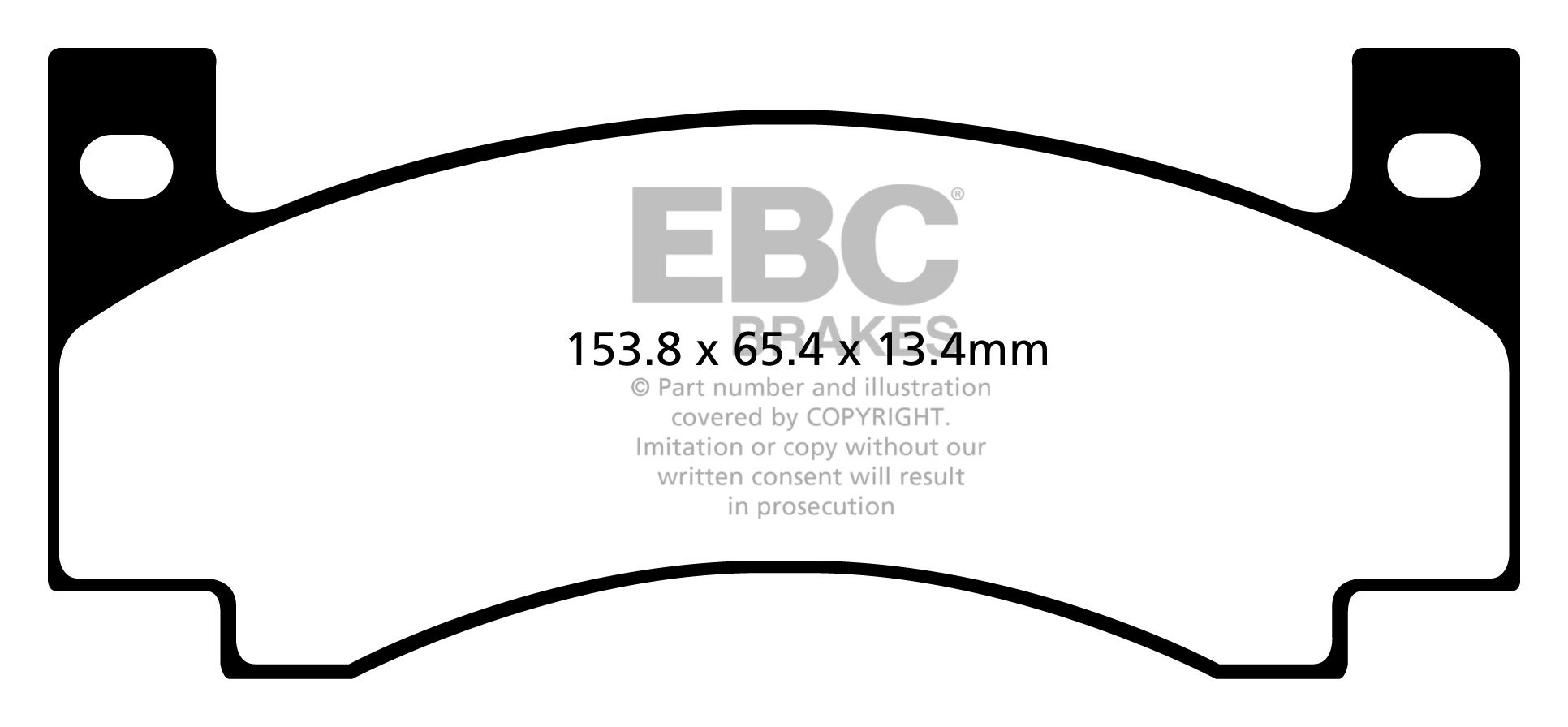 EBC Brakes DODGE (USA) Charger 7.0 69-74 Remblokken voorzijde ye
