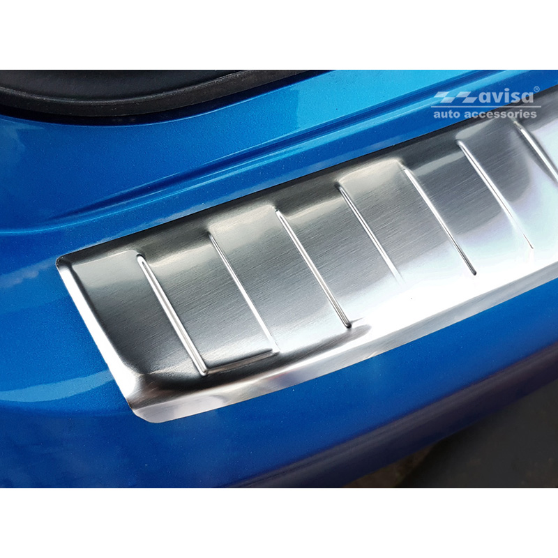 Stainless Steel Rear bumper protector  Ford Focus IV HB 5-doors (incl. ST-Line) 2018-2021 & Facelift 2021- 'Ribs'