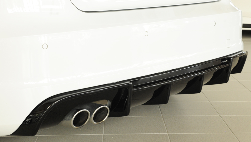Diffuser passend voor Audi A3 S-line Sportback / Hatchback 8V 12-16 Rieger Glans Zwart