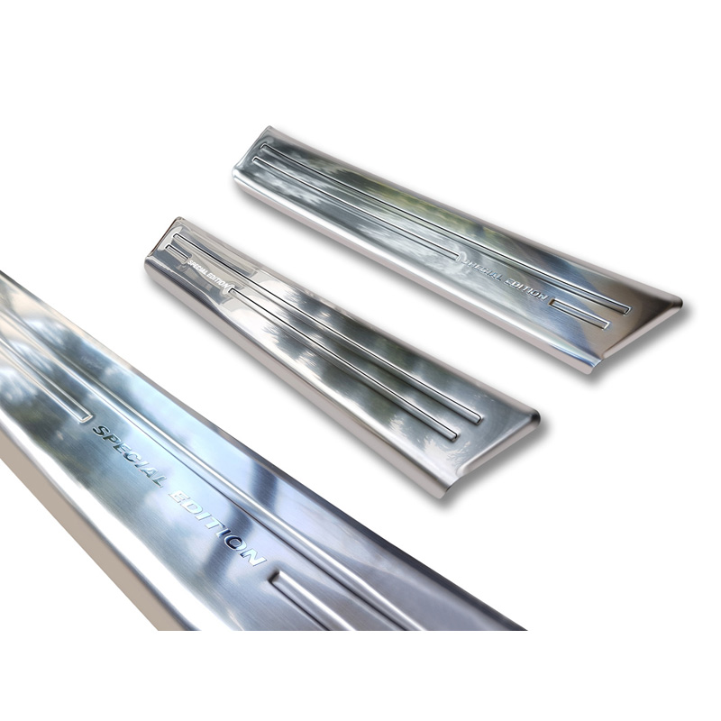 Inox door sill protectors  Citroen Berlingo Multispace / Peugeot Partner & Rifter / Opel Combo E Life 2018- / Toyota Proace City/Verso 2019- 'Special Edition' - 2-pieces