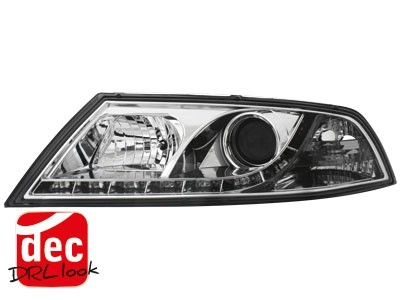 Headlights Skoda Octavia 05-09 Dayline Devil Eyes Chrome