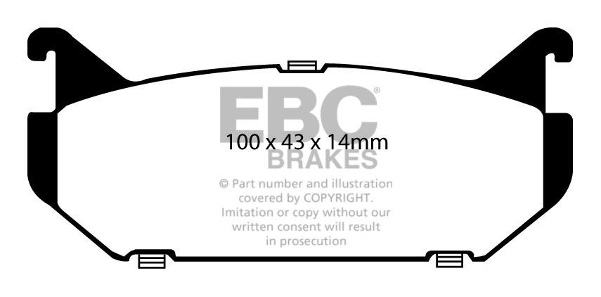 EBC Brakes MAZDA MS8 2.5 92-97 Remblokken achterzijde greenstuff
