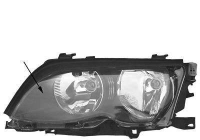 koplamp, Hella, H7+H7, binnen chrome, incl stelmotortje, links B
