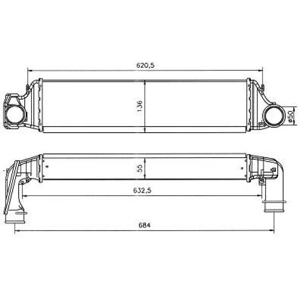 Intercooler AUDI A6 97-04 660x412x25 2.5 TDI