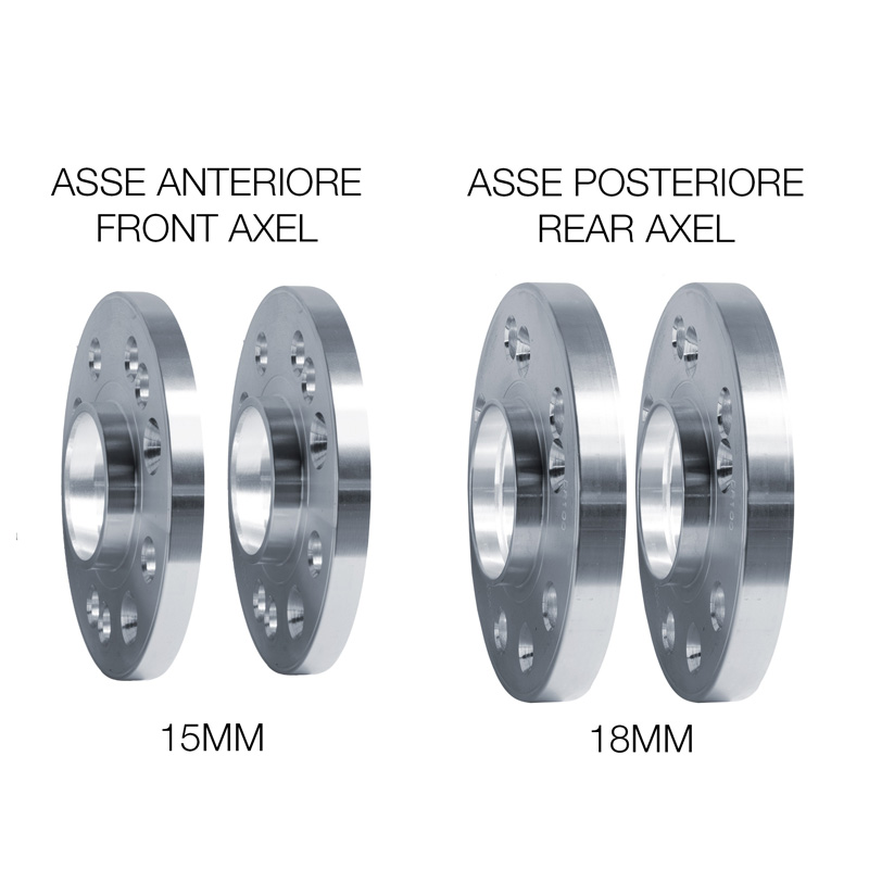 Simoni Racing Aluminium Wheel Spacer Kit - 2x15mm(FA) - 2x18mm(RA) (Hub 66,6mm) including wheel bolts -  BMW various