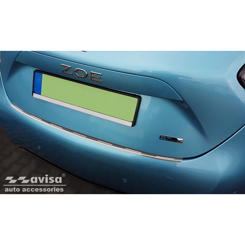 Stainless Steel Rear bumper protector  Renault Zoe II 2019- 'Ribs'