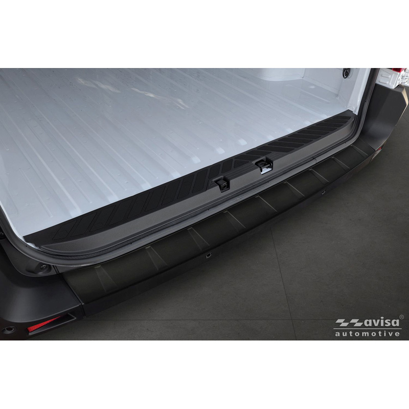 Avisa Matt Black Stainless Steel Rear bumper protector  Renault Master IV 2024- 'Ribs'