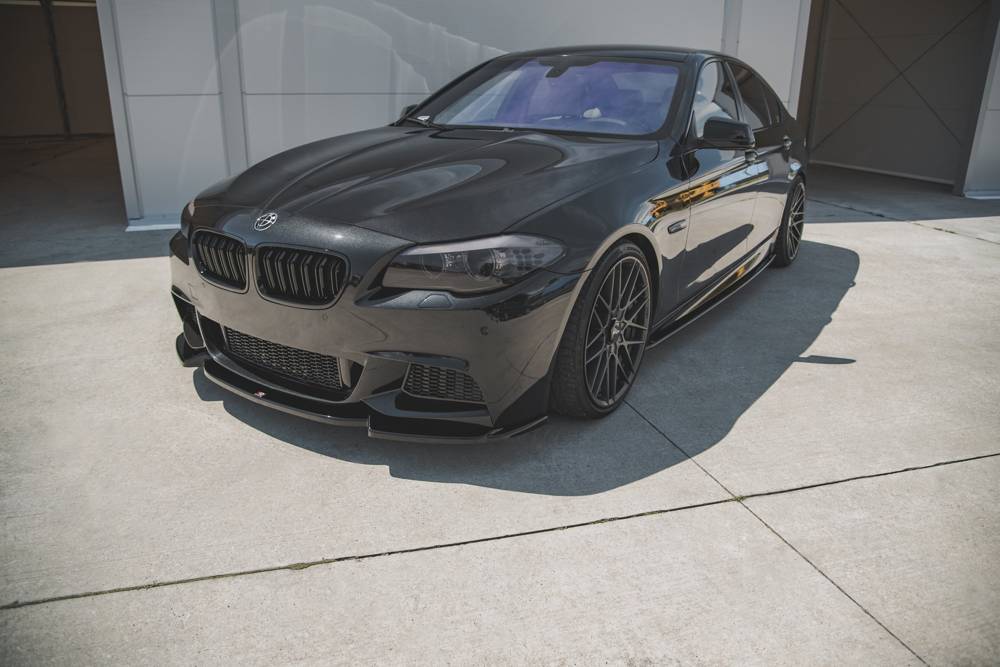 Voorspoiler passend voor BMW 5 F10/F11 MPACK V.3 Glanzend Zwart