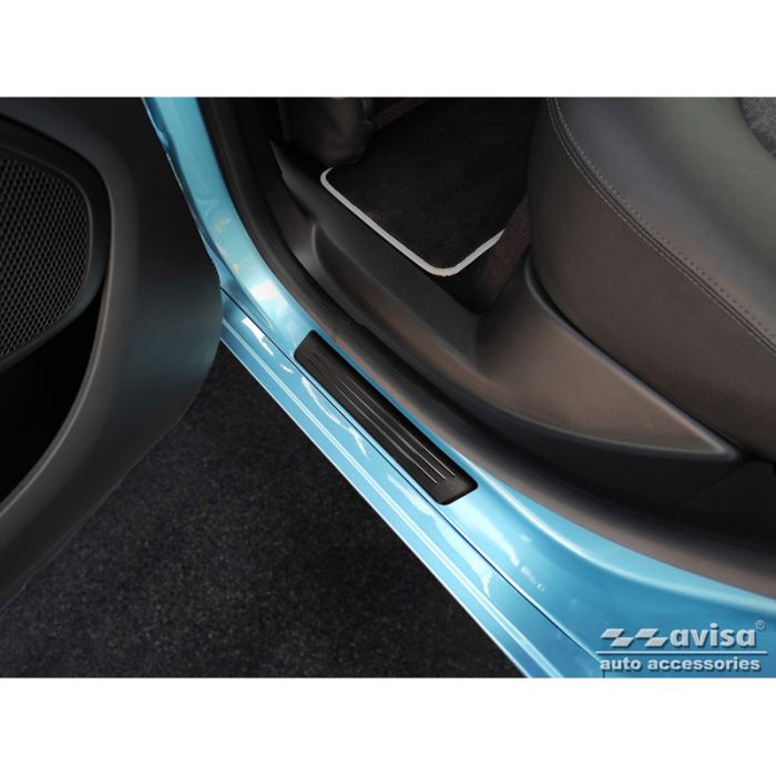 Black Stainless Steel Door sill protectors  Renault Zoe FL 2019- 'Special Edition' - 4-pieces