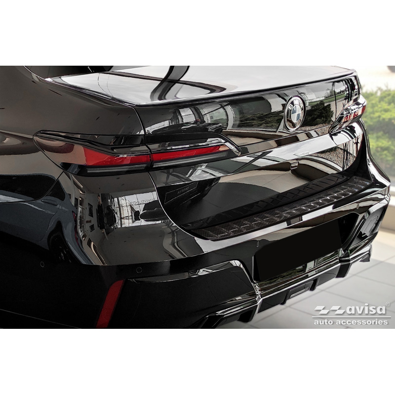 Real 3D Carbon Rear bumper protector  BMW 7-Series G70 Sedan M-Package 2023-