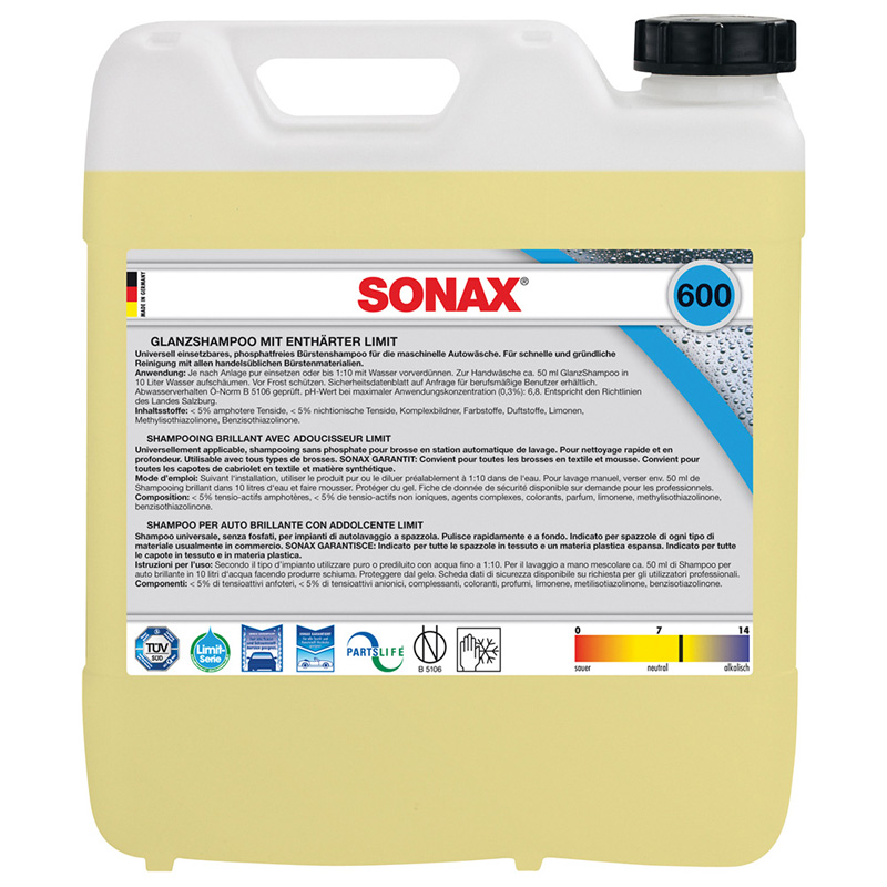 Sonax 600.600 Limit Gloss shampoo 10-Litre