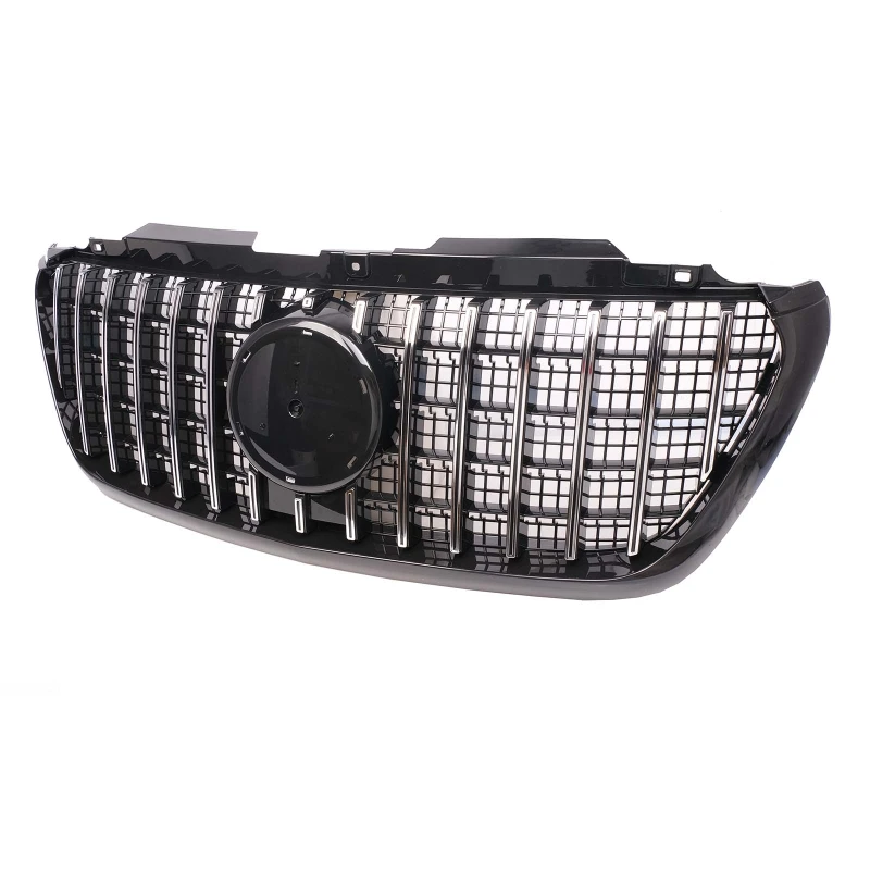Grill passend voor Mercedes Sprinter W907 W910 18- Zwart/Chroom AMG Look Mesh