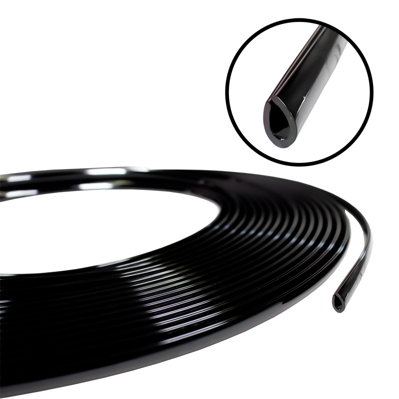 Trimbrite Adhesive Interior & Exterior Strip - Black - Roll of 15 meter - U-profile 8x5mm