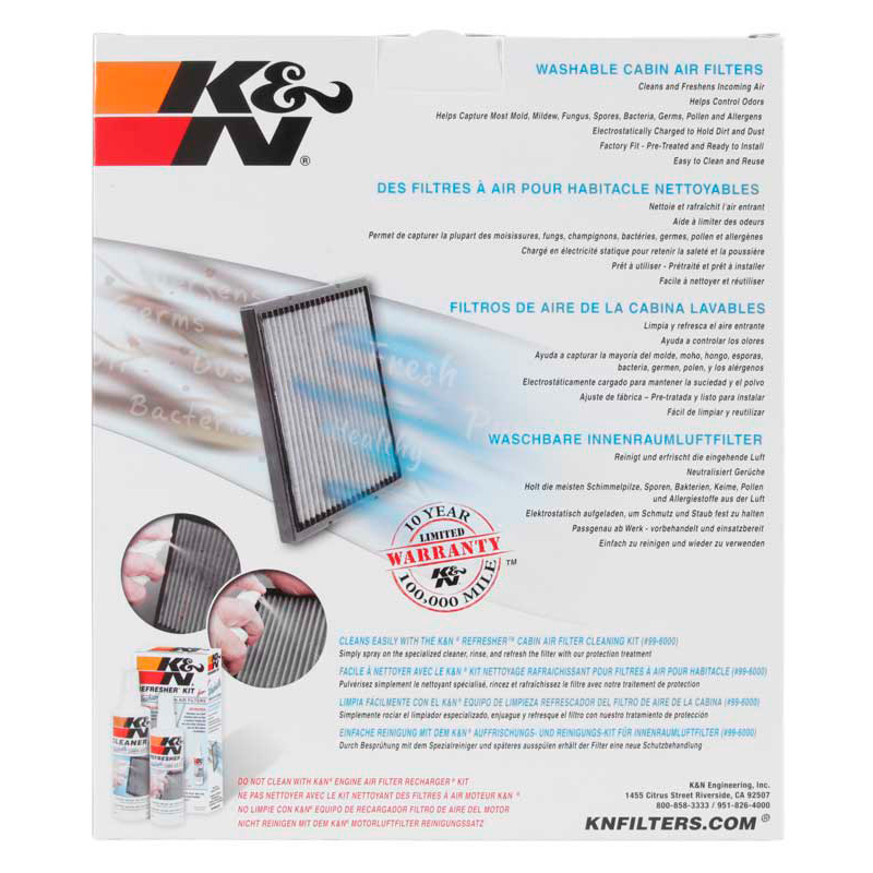 K&N Cabin Air filter  Mercedes E/GLE (W213/A238/C238) / GLC (X166/C253/X253) / ML (W166) (VF2068)
