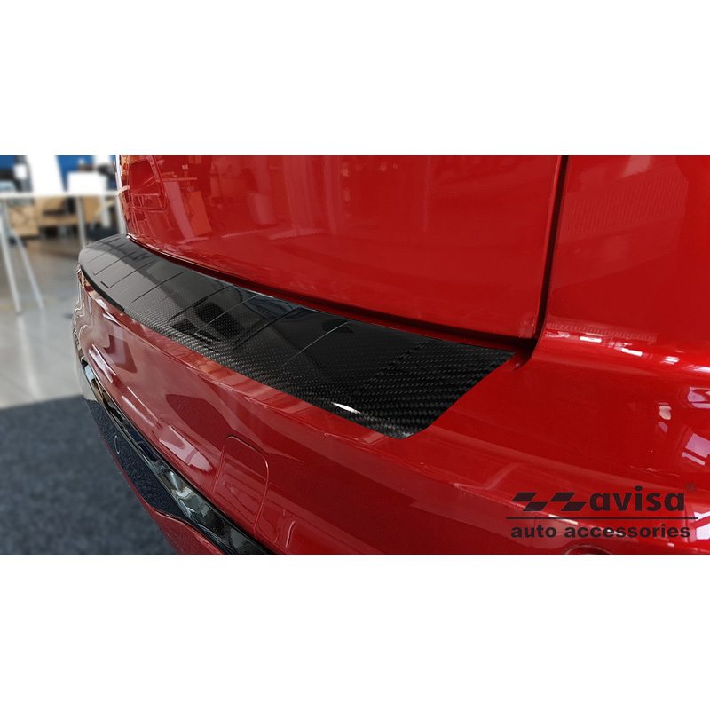 Real 3D Carbon Rear bumper protector  Ford Kuga III ST-Line/Vignale/Hybrid 2019-2024 & FL 2024- 'Ribs'