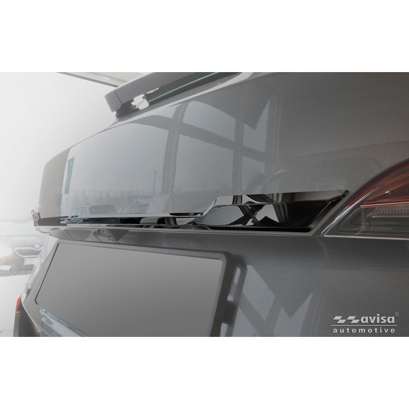 Avisa Black Chrome Stainless Steel Tailgate Trim  Skoda Kamiq (NW4) 2019-2024 & Facelift 2024-