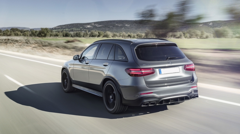 Diffuser passend voor Mercedes GLC X253 (2015-..) GLC63 incl. Uitlaat Stukken zwart
