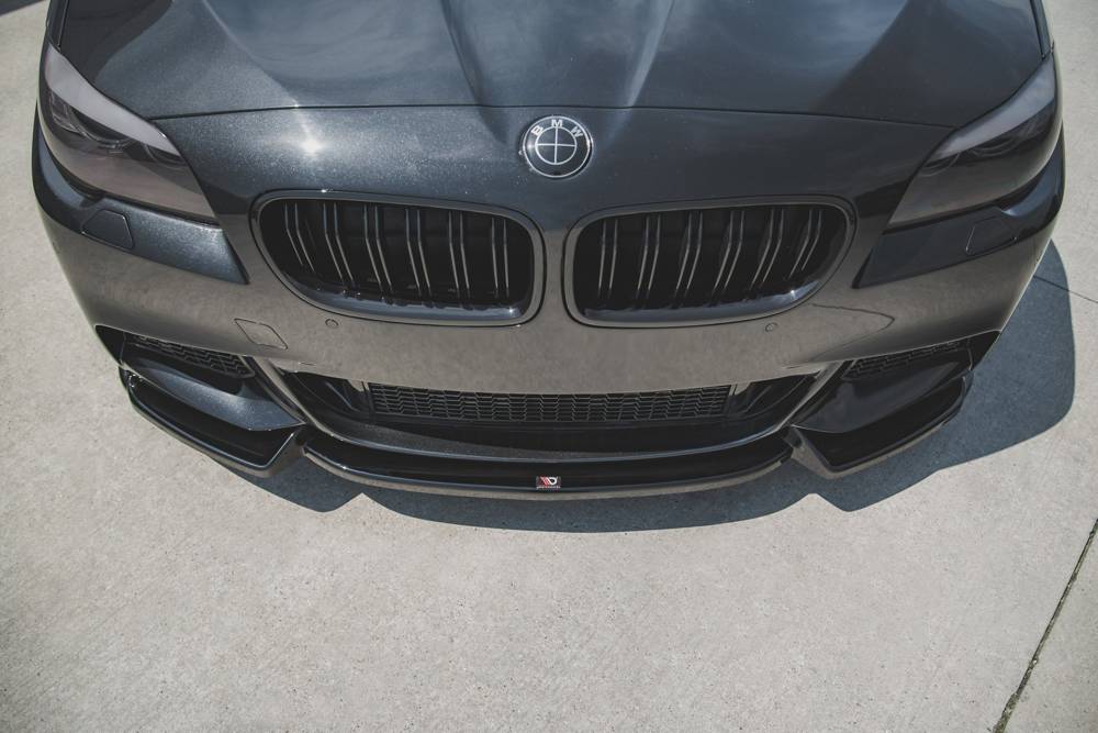 Voorspoiler passend voor BMW 5 F10/F11 MPACK V.3 Glanzend Zwart