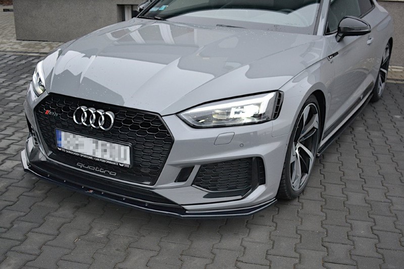 Voorspoiler passend voor Audi RS5 F5 Coupe / Sportback V.1 Glanzend Zwart