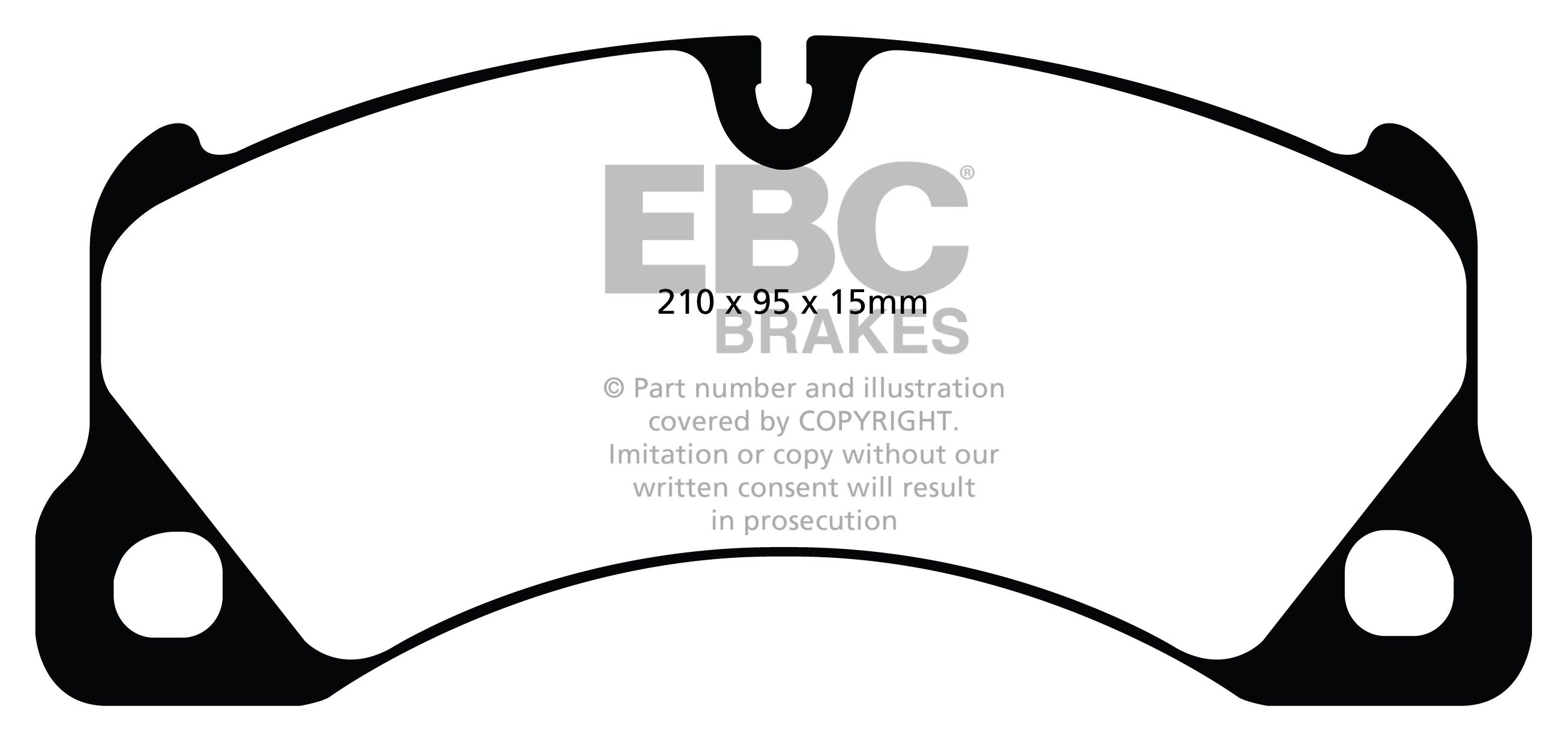 EBC Brakes PORSCHE Panamera (Cast Iron Discs only) 4.8 Twin Turb