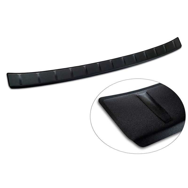 Avisa Matt Black Stainless Steel Rear bumper protector  MG 3 III 2024- 'Ribs'