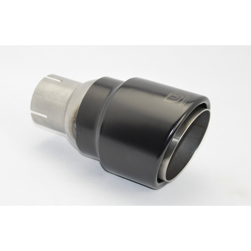 Ulter Sport Exhaust finisher - 'Dual-Wall' Round Ø101mm RS - Length 170mm - Installation ->55mm - Inox Black
