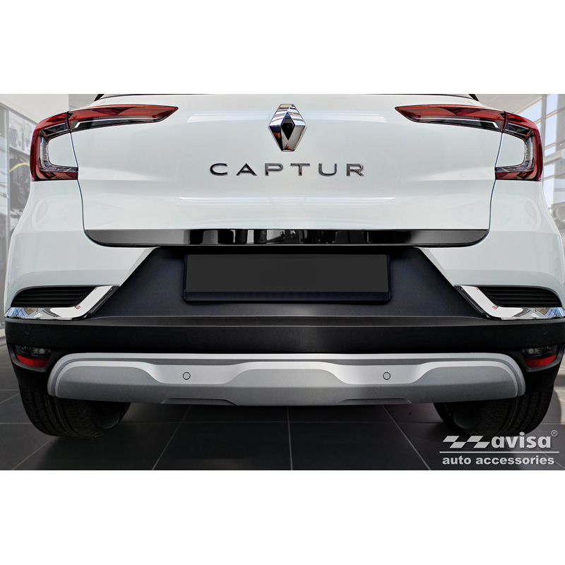 Black Chrome Stainless Steel Tailgate Trim  Renault Captur II 2019- & Mitsubishi ASX II 2023-