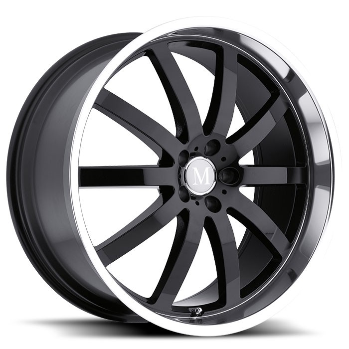 Velgen Mandrus Wilhelm 20x9 5x112 ET39 Glanzend Zwart + Machined