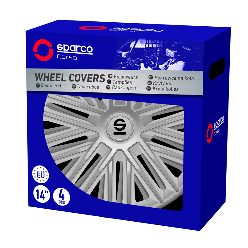 Sparco Wheel Covers Bergamo - 14-inch - Silver - Set of 4 pieces