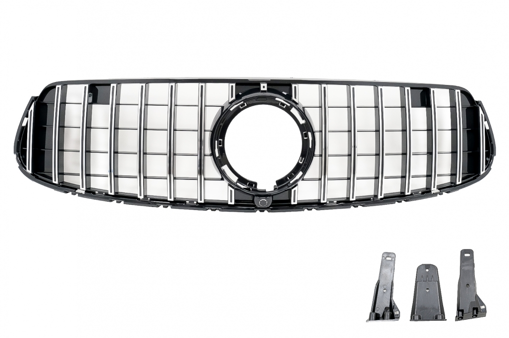 Grill passend voor Mercedes GLC X253 C253 (2019-..) GT R AMG LINE Zwart/chroom