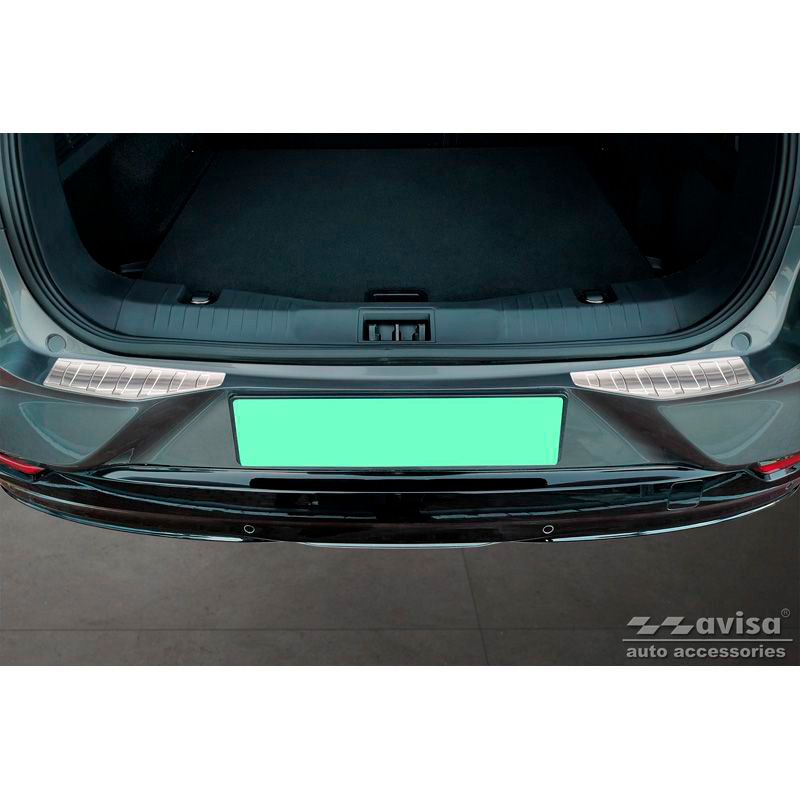 Stainless Steel Rear bumper protector  Ford Mustang Mach-E 2020- 'Ribs' (2-Pieces)
